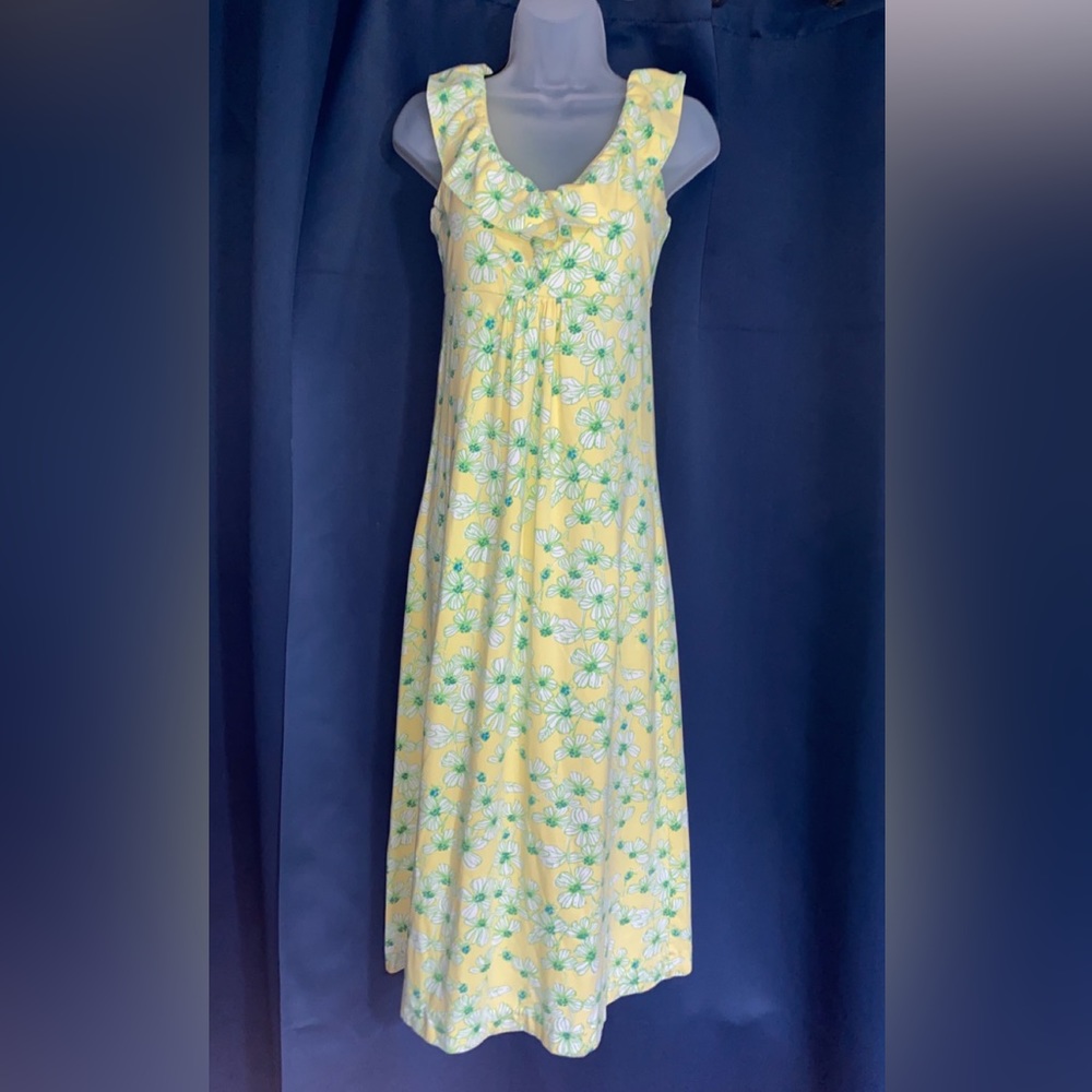Lily Pulitzer Yellow Floral Marella Maxi Dress Size XS